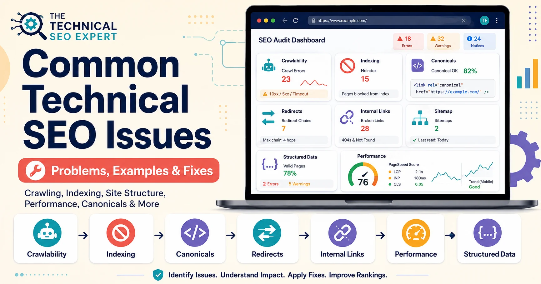 Common Technical SEO Issues: Problems, Examples and Fixes