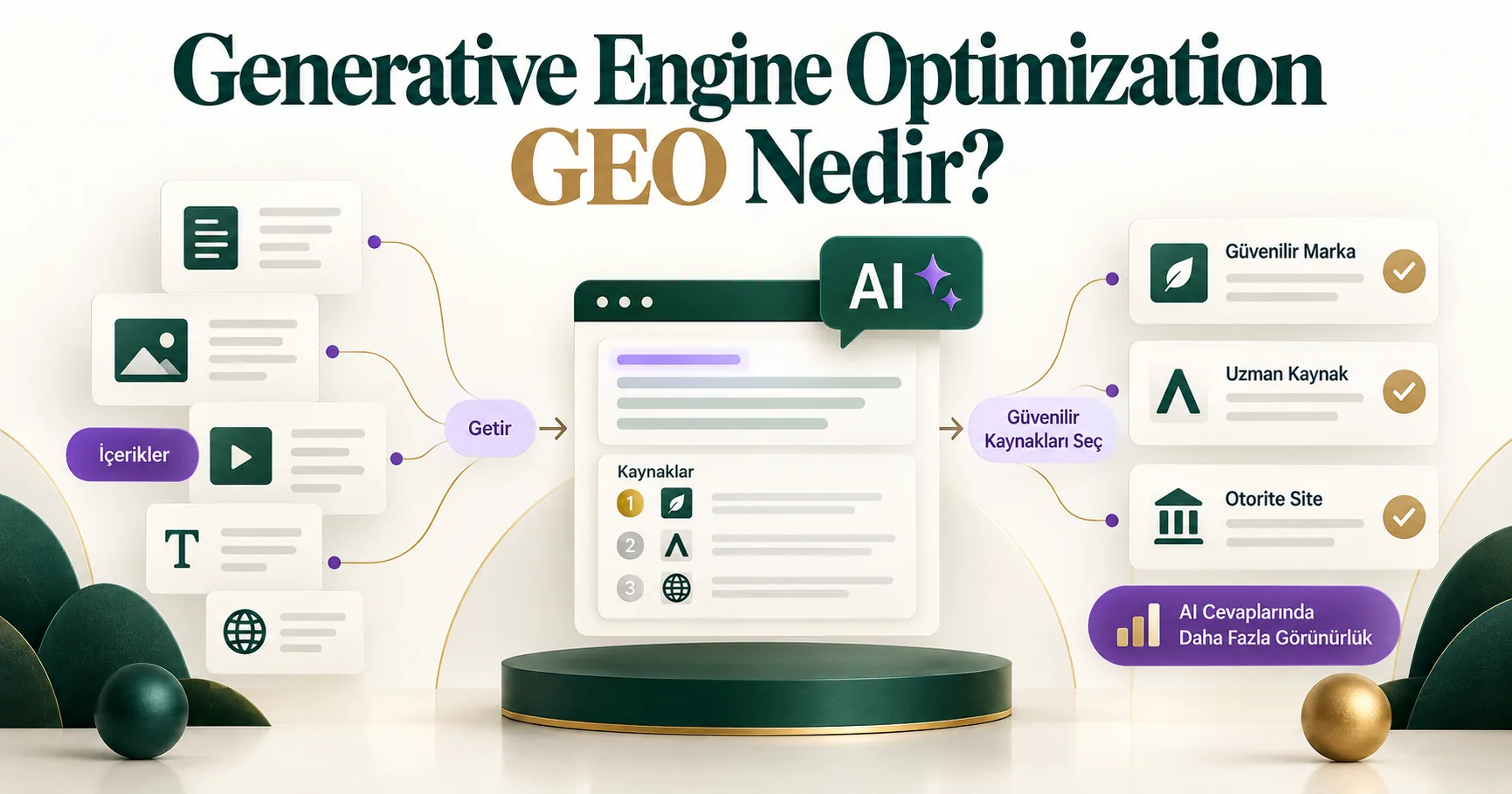 Generative Engine Optimization (GEO) Nedir? Yapay Zeka Arama Optimizasyonu Rehberi