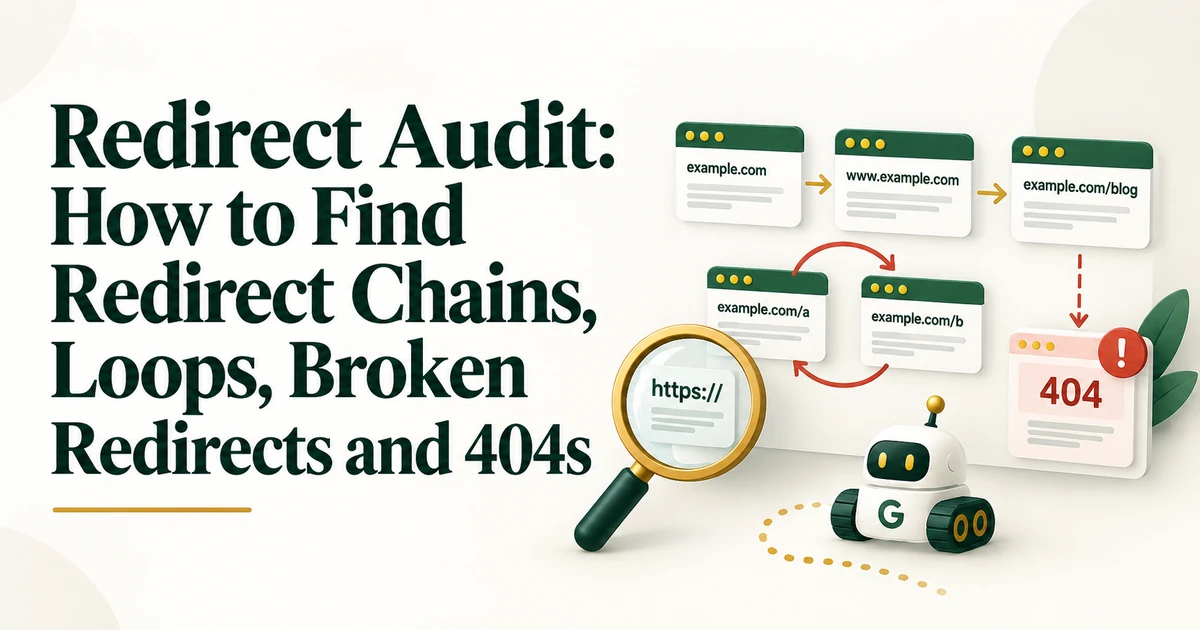 Redirect Audit: How to Find Redirect Chains, Loops, Broken Redirects and 404s