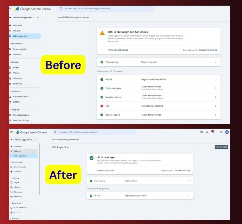 Schema validation and Google Search Console enhancements