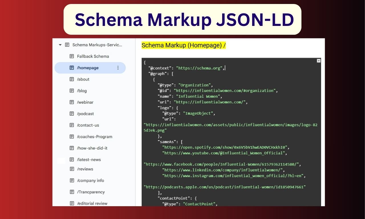 JSON-LD schema markup fixes