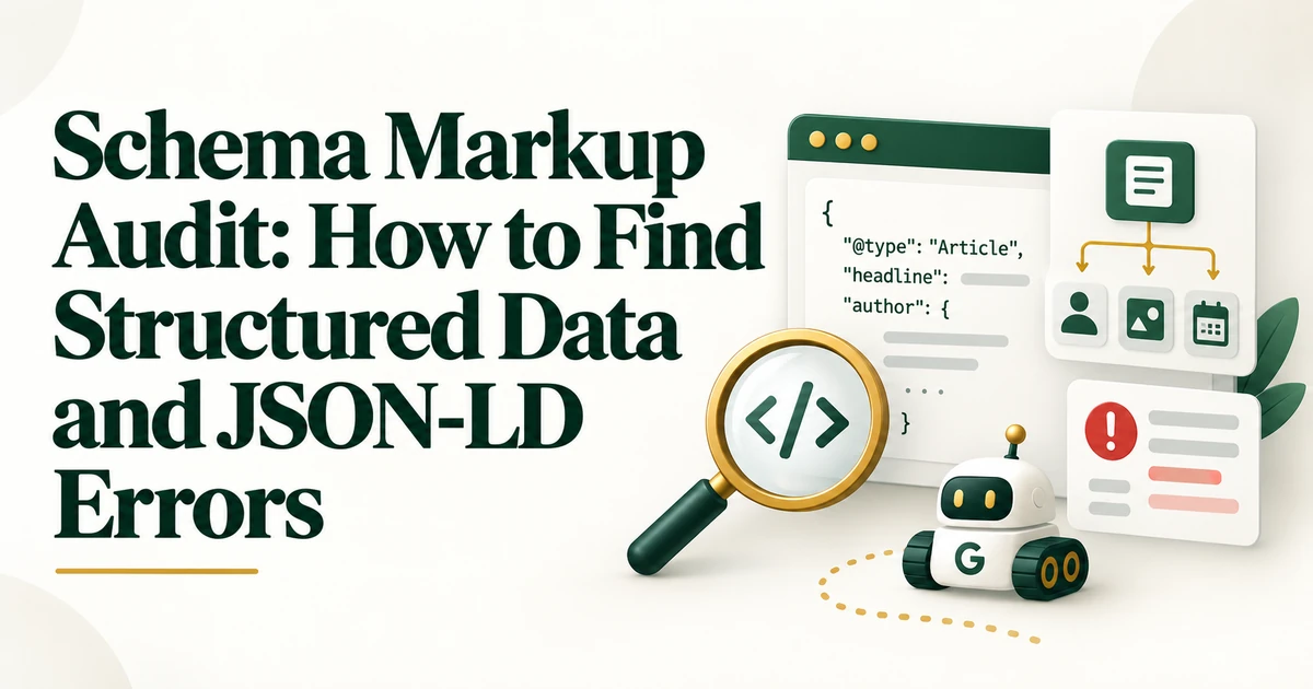 Schema Markup Audit: How to Find Structured Data and JSON-LD Errors