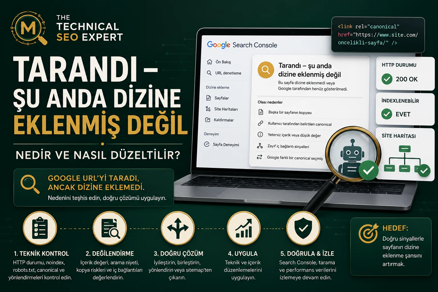 Tarandı – Şu Anda Dizine Eklenmiş Değil: Nedir ve Nasıl Düzeltilir?