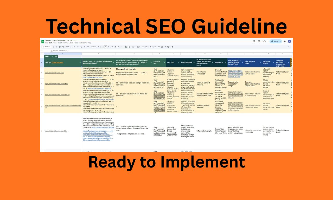 Technical SEO fixes and developer-ready recommendations