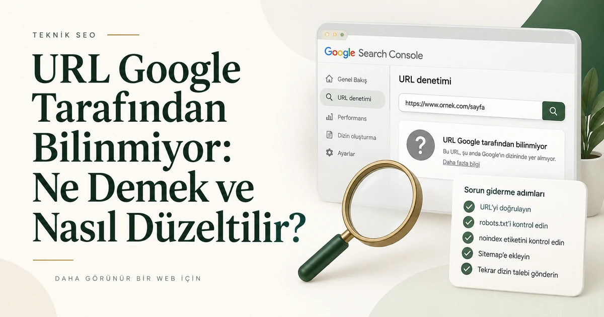 URL Google Tarafından Bilinmiyor: Ne Demek ve Nasıl Düzeltilir?