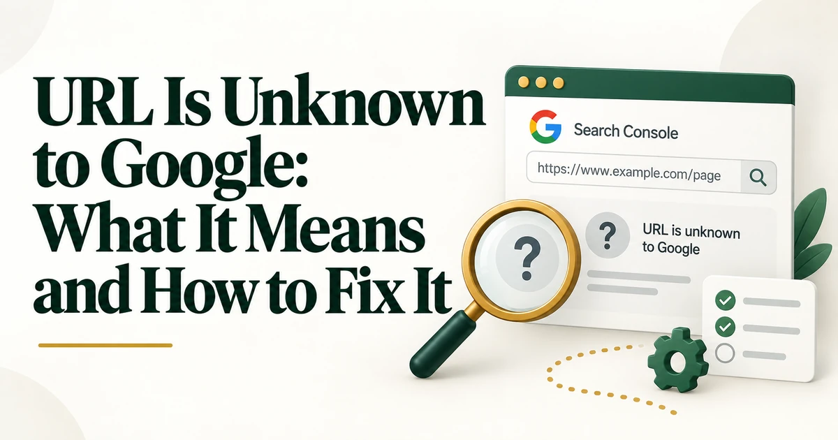 URL Is Unknown to Google: What It Means and How to Fix It